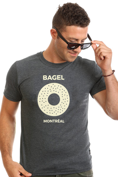 bagel montreal tshirt shirt tee men gray