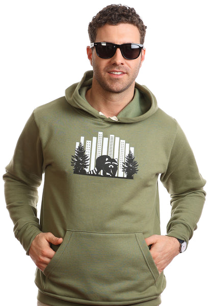 Sudadera con capucha Mapache para hombre — Algodón orgánico
