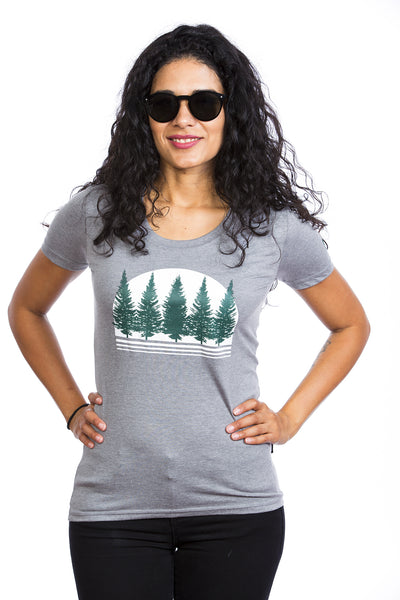 Camiseta Bosque boreal para mujer — Algodón orgánico