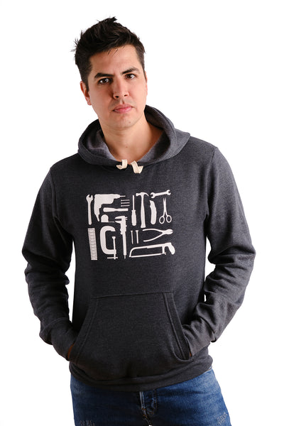 Herren-Hoodie Werkzeuge – Bio-Baumwolle