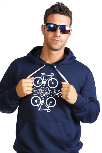 Bicycle Hoodie Coton ouaté vélo Navy