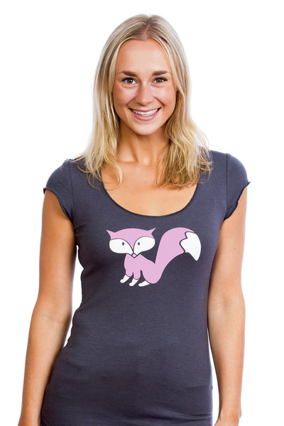 Renard Fox T-shirt femme bambou bamboo shirt cute funny