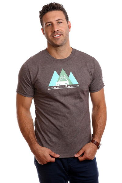Outdoor-Abenteuer-T-Shirt für Herren – Bio-Baumwolle – Braun