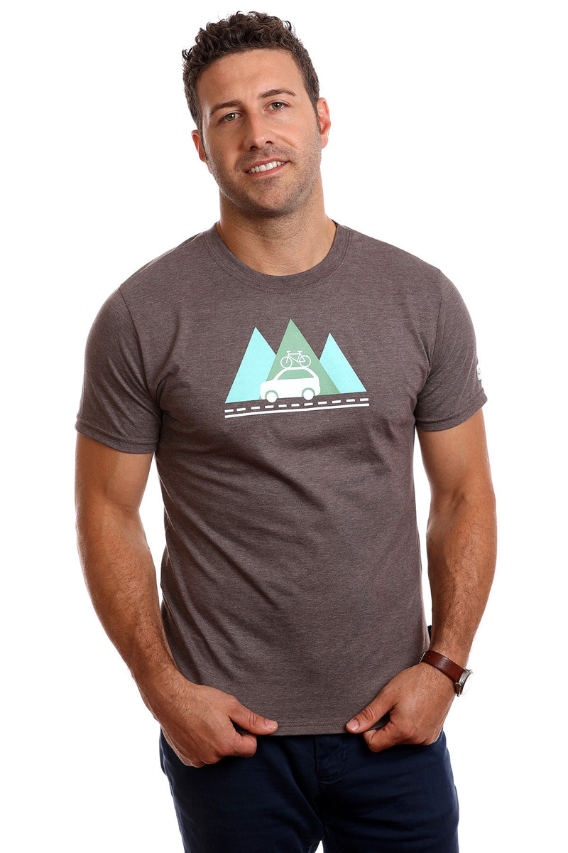 Men’s Outdoor Adventure T&#8209;shirt — Organic cotton — Brown