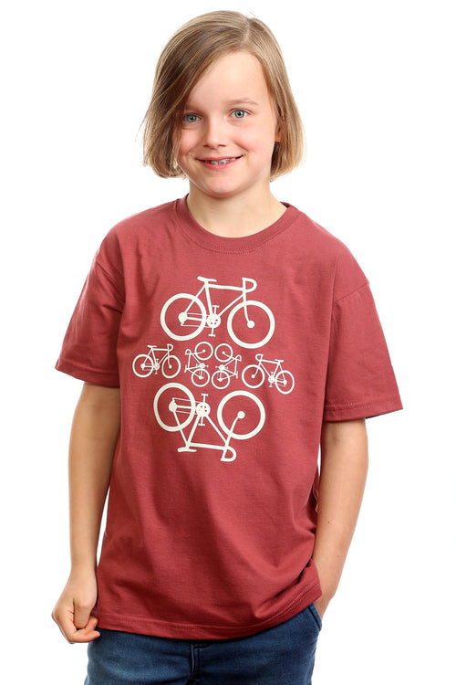 Kinder-Fahrrad-T-Shirt — Bio-Baumwolle