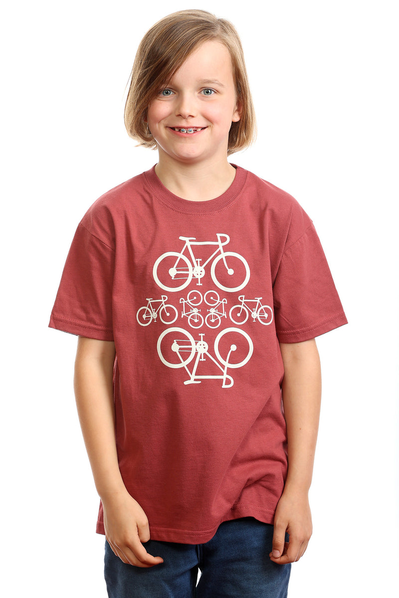 キッズ自転車Tシャツ — オーガニックコットン