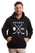 Kangourou (hoodie) Hockey pour hommes — Coton ouaté — Coton bio
