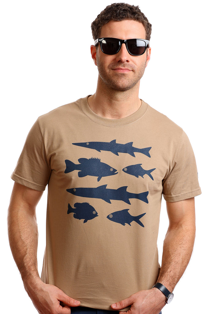 Camiseta Peces para hombre — Algodón orgánico