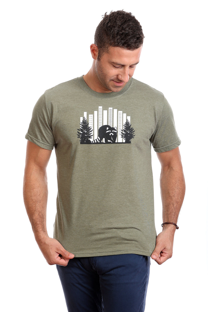 Waschbär-T-Shirt für Herren – Bio-Baumwolle