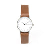 Leather Women’s Watch — Brown and white — 26 mm