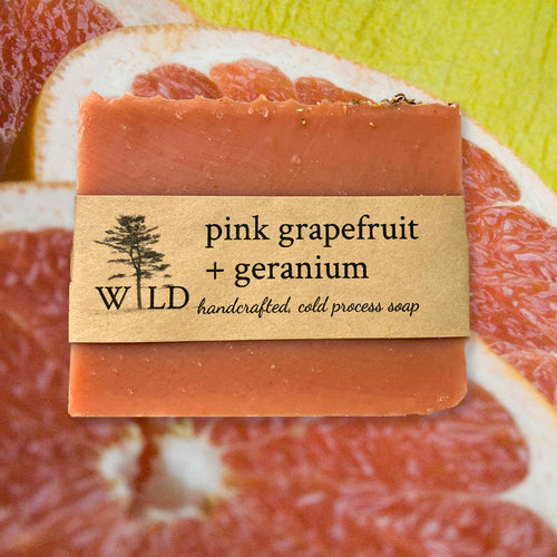 Pink Grapefruit + Geranium – Handcrafted Cold Process Soap by WILD