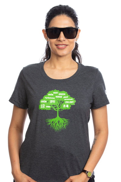 Women’s Green Tree T-shirt — Organic cotton