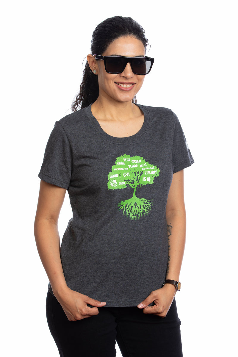 Women’s Green Tree T-shirt — Organic cotton