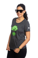 Camiseta Árbol verde para mujer — Algodón orgánico