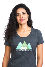 Outdoor Car Bicycle T-shirt Mountains Rocky Canada Local