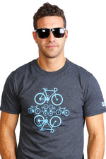 T-shirt avec des Vélos, imprimé sur coton bio au Canada