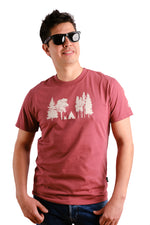 Camiseta Cámping para hombre — Algodón orgánico