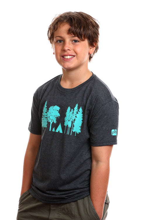 Kinder-Camping-T-Shirt — Bio-Baumwolle