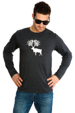 Caribou T-shirt Long sleeve Soft Comfortable Cotton