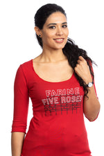 Women’s Farine Five Roses 3/4 sleeve T-shirt — Bamboo
