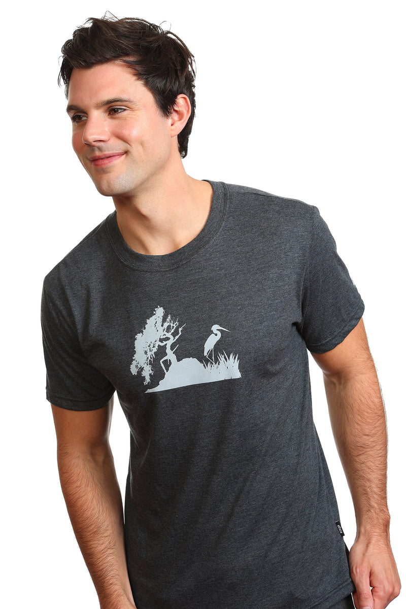 Reiher-T-Shirt für Herren — Bio-Baumwolle