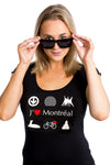 Camiseta Te amo Montreal para mujer — Bambú