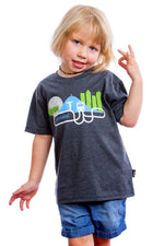 Kids Cool Montreal Organic Shirt Graphic Tee Tshirt | Montreal, Canada Gray Gris