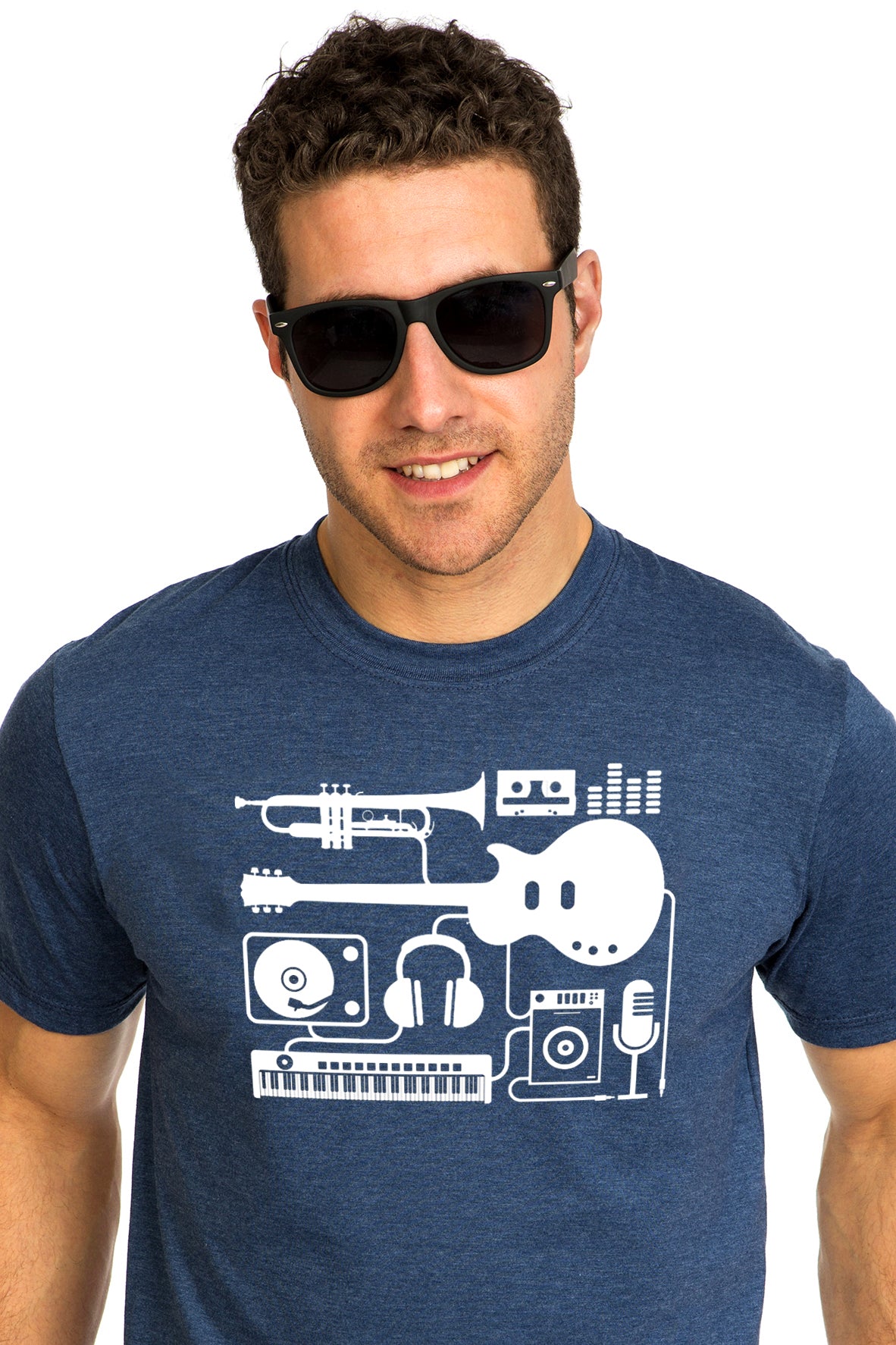 Mens Music Instruments T-shirt Organic Tee by PLB Design, Montreal