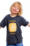 Kids Funny Cool Poutine Organic Fun Quebec Shirt Graphic Tee Tshirt | Montreal, Canada Enfant chandail