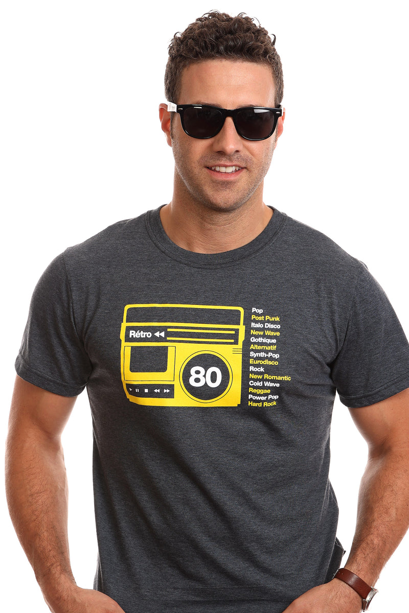 T-shirt Rétro 80 pour hommes — Coton bio