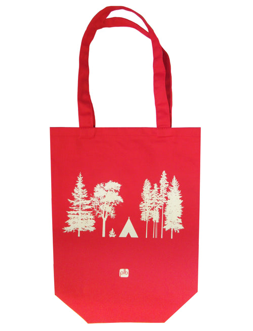 camping tote bag red rouge sac reutilisable