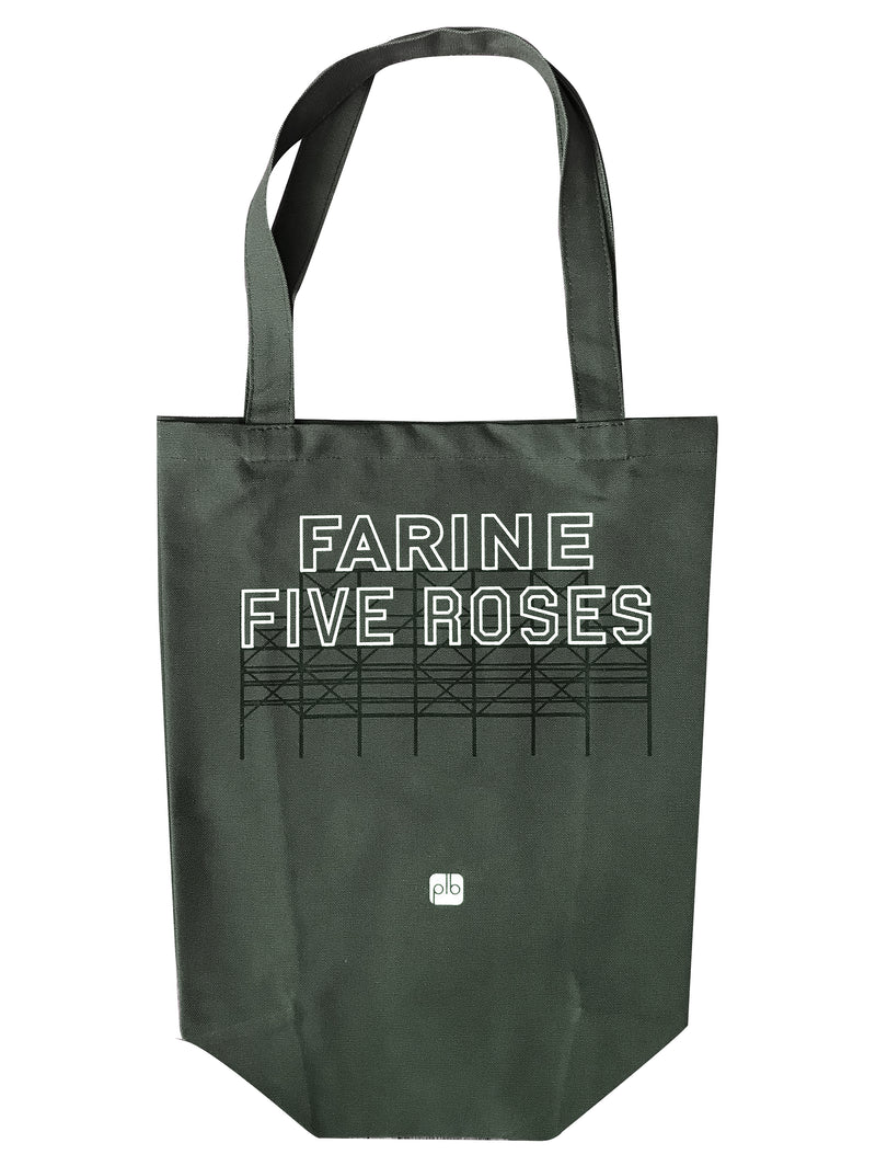 Farine Five Roses tote bag green cotton Montreal