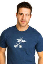 Velos Arbre Tree Cycle T-shirt PLB bicycle velo bici bleu organic men