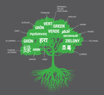 Camiseta Árbol verde para hombre — Algodón orgánico