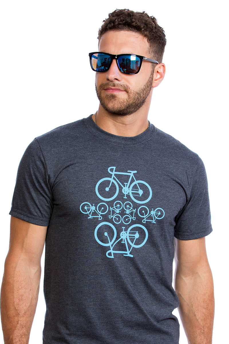 Mens Bicycles T-shirt Organic Cotton PLB Made in Montreal, Canada