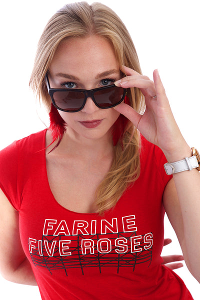 Montreal T-shirts Farine Five Roses Bamboo Red Rouge PLB