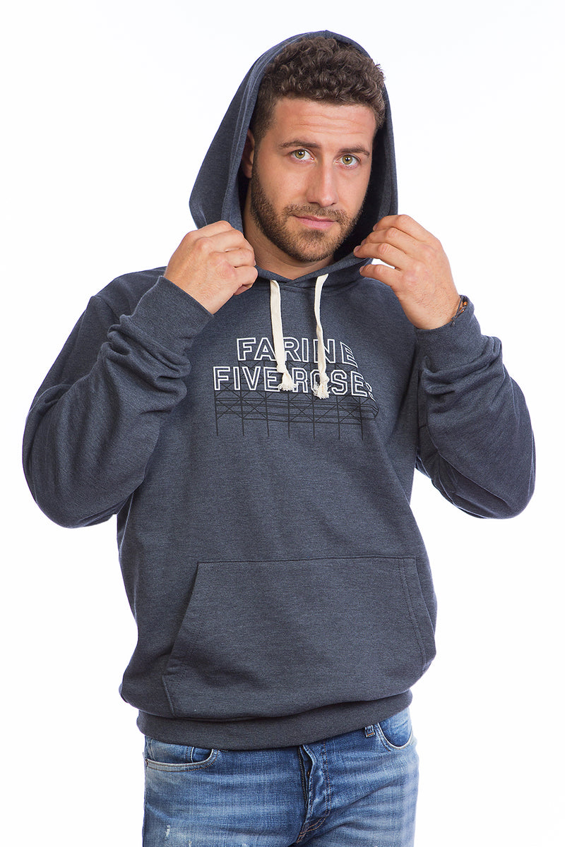 Hoodie coton ouaté Chandail Capuchon Farine Five Roses Montreal Kangourou. Made in Canada