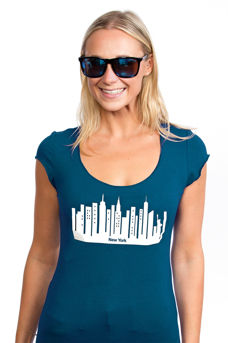 Camiseta Nueva York para mujer — Bambú