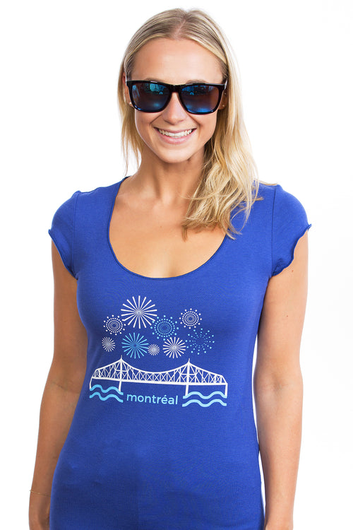 Pont Jacques Cartier Tshirt Montreal pour femme bambou bamboo