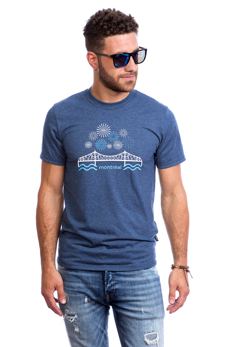 Jacques-Cartier Brücken T-Shirt für Herren — Bio-Baumwolle