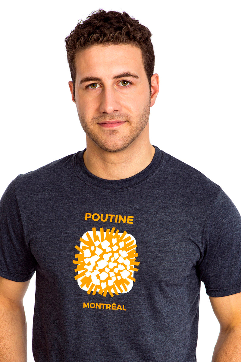 Poutine Montreal T-shirt Mens Shirt Cool Funny Code Souvenir Unesco Design