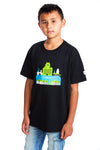 Ville de Quebec City T-shirt Chandail Enfants Kids Noir Black Organic Bio idees Cadeaux souvenir PLB Design