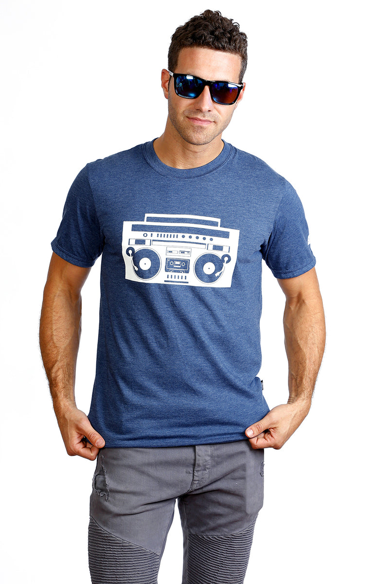 メンズ ラジオ ラジカセ Tシャツ — オーガニックコットン