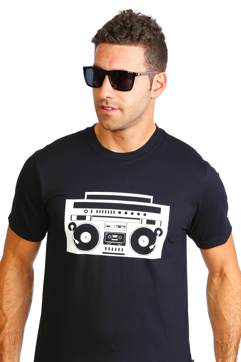 T-shirt Radio Boombox pour hommes — Coton bio