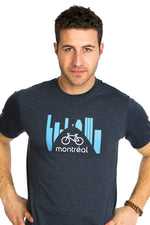 Montreal Bike T-shirt Vélo MTL Bicycle Organic PLB Gray Gris Bici bicicleta